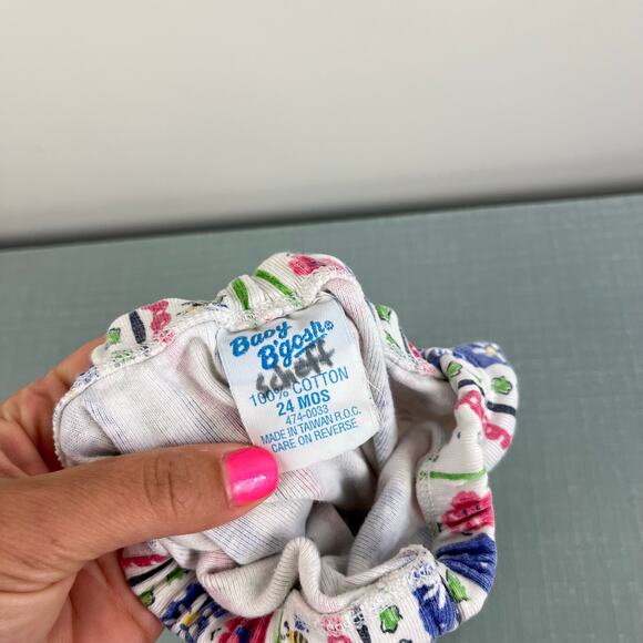 Vintage OshKosh B'gosh Striped Floral Garden Leggings 24 Months - Picture 3 of 9